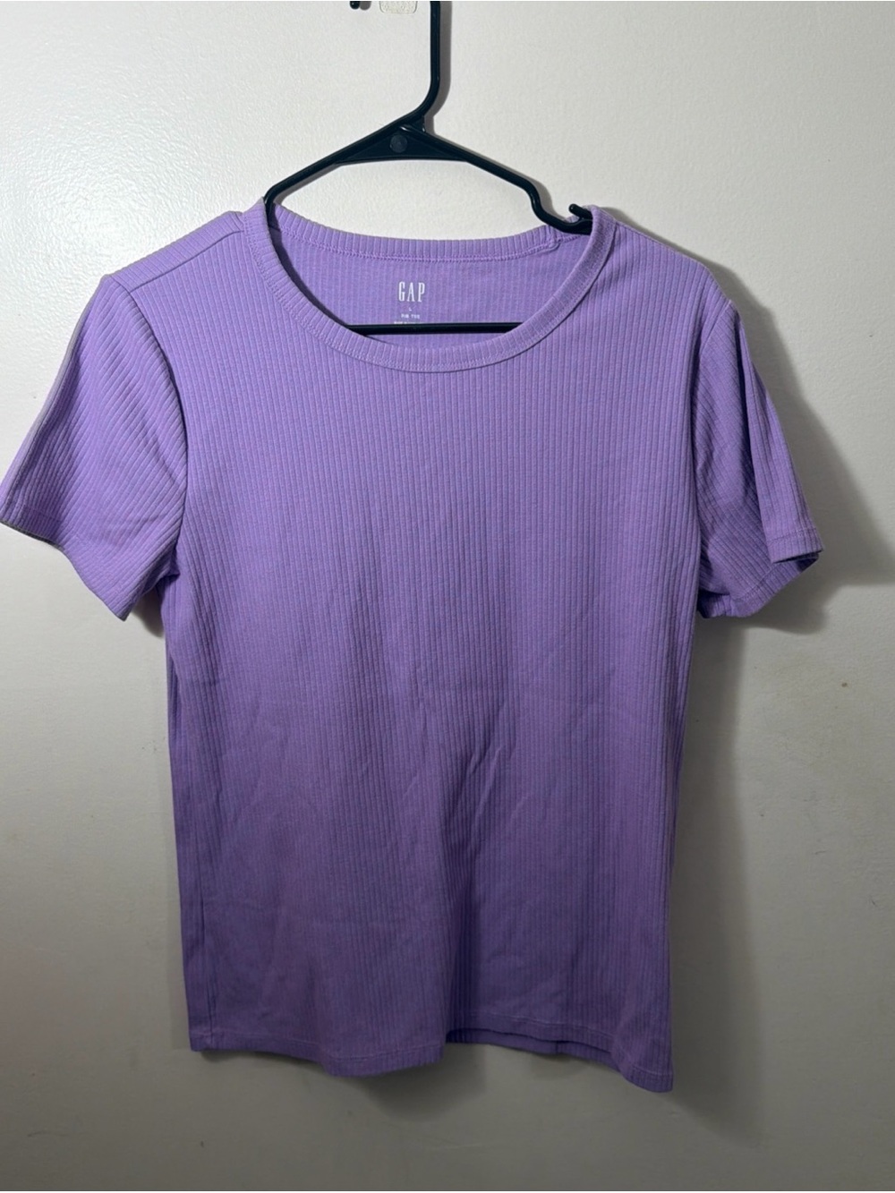GAP Lavender Ribbed Short Sleeve Tee